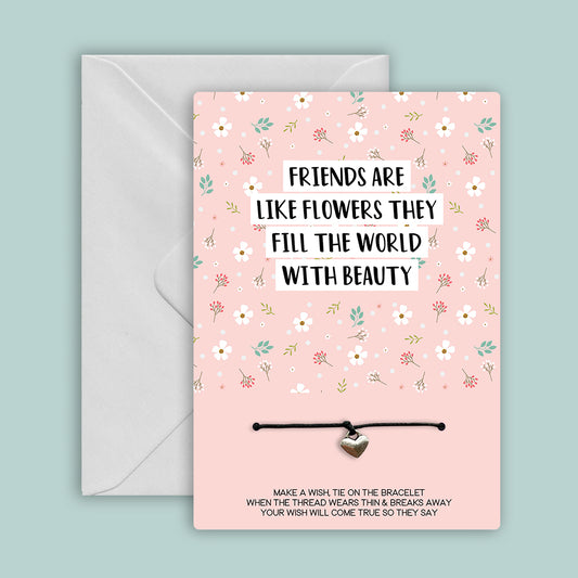 FRIENDS FLOWERS - WishCard Greeting Card - WC011