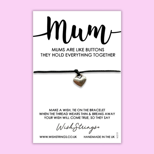 SALE - MUM BUTTONS - WishStrings Wish Bracelet - WS119