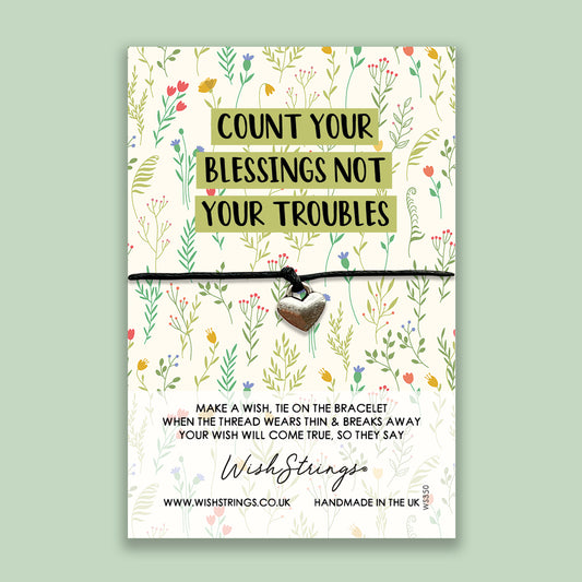 COUNT YOUR BLESSINGS - WishStrings Wish Bracelet - WS350♥