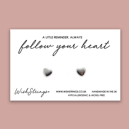 FOLLOW YOUR HEART - Heart Stud Earrings | J022