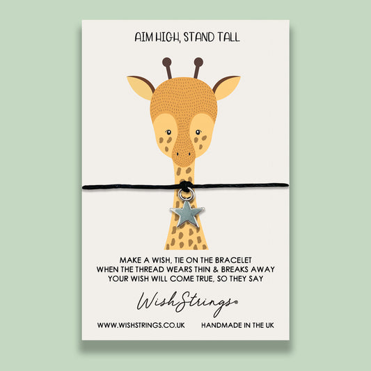 AIM HIGH, STAND TALL, GIRAFFE - WishStrings Wish Bracelet - WS186★