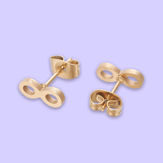 Gold Infinity - Stud Earrings (E002)