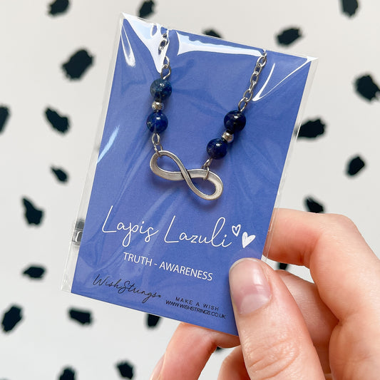 SALE - LAPIS LAZULI - INFINITY BRACELET - S007