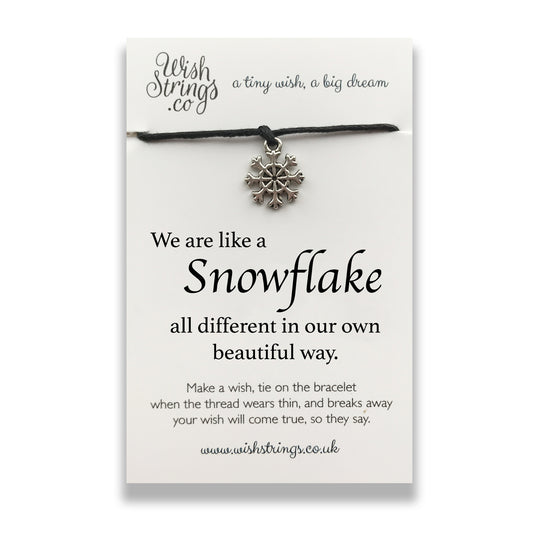 BEAUTIFUL SNOWFLAKE - WishStrings Wish Bracelet - XMAS028